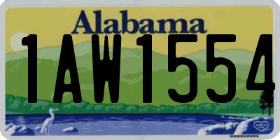 AL license plate 1AW1554
