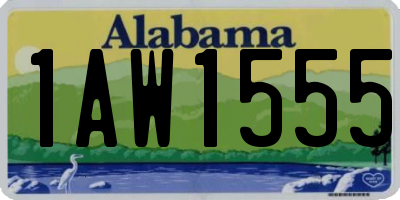 AL license plate 1AW1555
