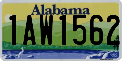 AL license plate 1AW1562
