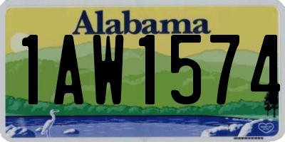 AL license plate 1AW1574
