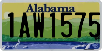 AL license plate 1AW1575