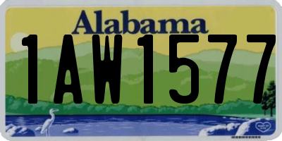 AL license plate 1AW1577
