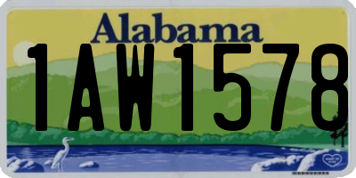 AL license plate 1AW1578