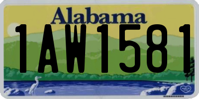 AL license plate 1AW1581