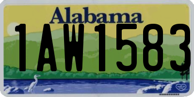 AL license plate 1AW1583