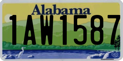 AL license plate 1AW1587