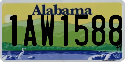 AL license plate 1AW1588