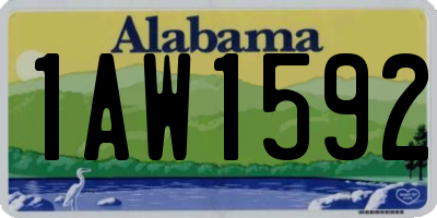 AL license plate 1AW1592