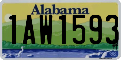 AL license plate 1AW1593