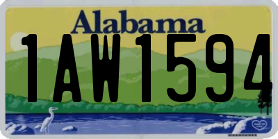 AL license plate 1AW1594