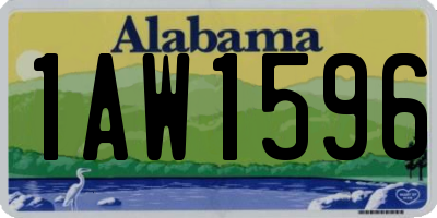 AL license plate 1AW1596