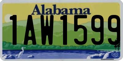 AL license plate 1AW1599