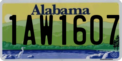 AL license plate 1AW1607