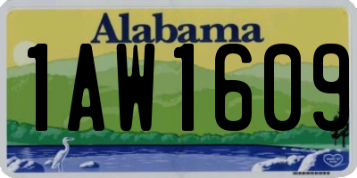 AL license plate 1AW1609