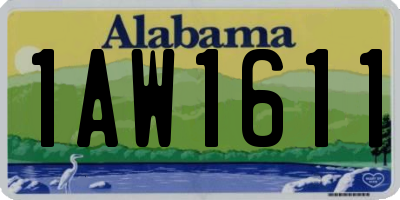 AL license plate 1AW1611