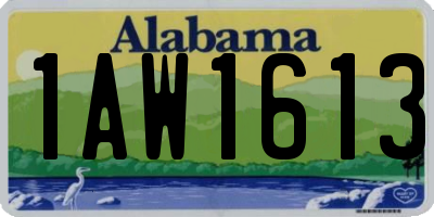 AL license plate 1AW1613