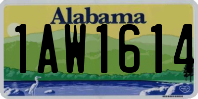 AL license plate 1AW1614