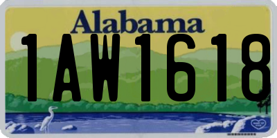 AL license plate 1AW1618