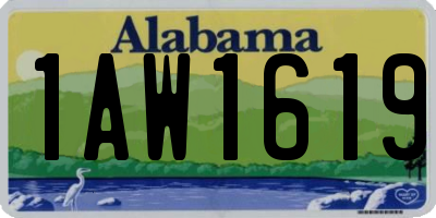 AL license plate 1AW1619