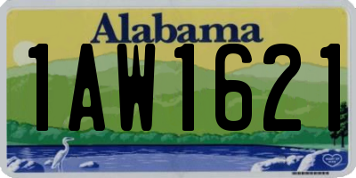 AL license plate 1AW1621