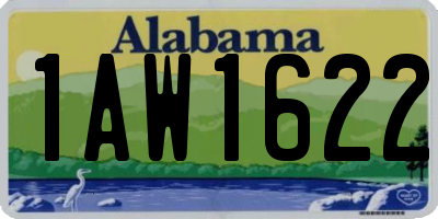 AL license plate 1AW1622
