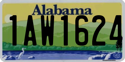 AL license plate 1AW1624