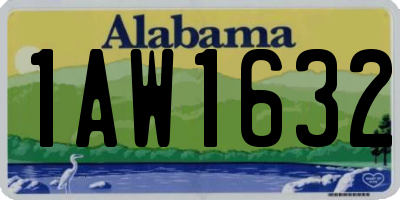 AL license plate 1AW1632