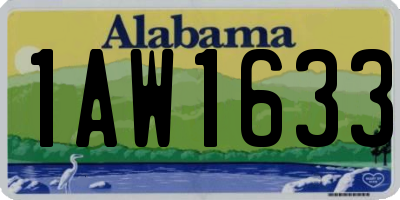 AL license plate 1AW1633