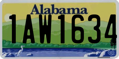 AL license plate 1AW1634