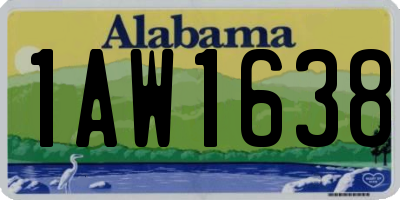 AL license plate 1AW1638
