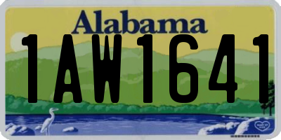 AL license plate 1AW1641
