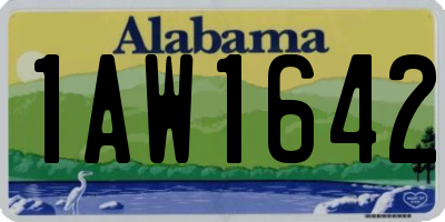 AL license plate 1AW1642