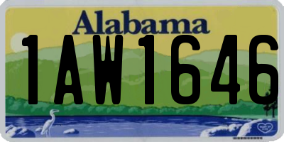 AL license plate 1AW1646
