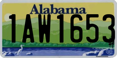 AL license plate 1AW1653