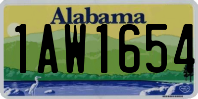 AL license plate 1AW1654