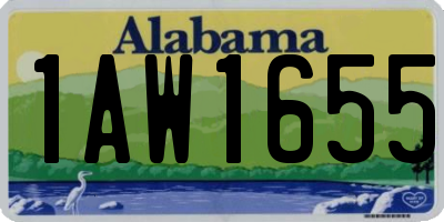 AL license plate 1AW1655
