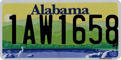 AL license plate 1AW1658