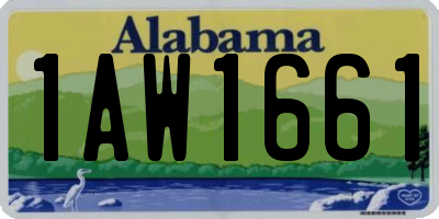 AL license plate 1AW1661