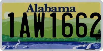 AL license plate 1AW1662