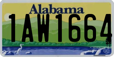 AL license plate 1AW1664