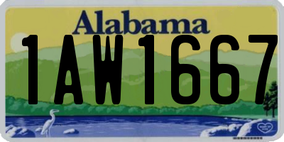 AL license plate 1AW1667