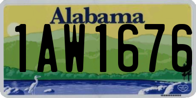 AL license plate 1AW1676