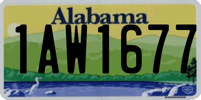AL license plate 1AW1677