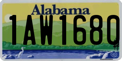 AL license plate 1AW1680