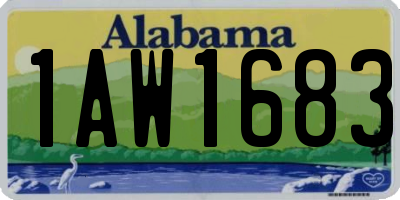 AL license plate 1AW1683
