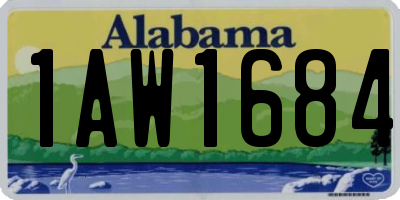 AL license plate 1AW1684