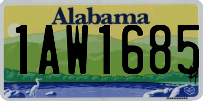 AL license plate 1AW1685