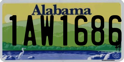 AL license plate 1AW1686