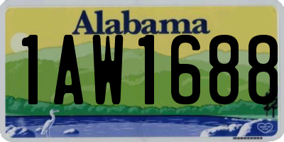 AL license plate 1AW1688