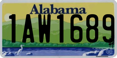 AL license plate 1AW1689